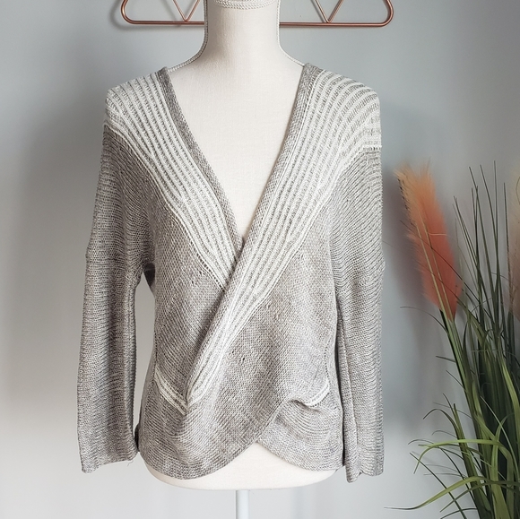 Soft Surroundings, Wrap Around Knit Linen Sweater - Picture 3 of 10